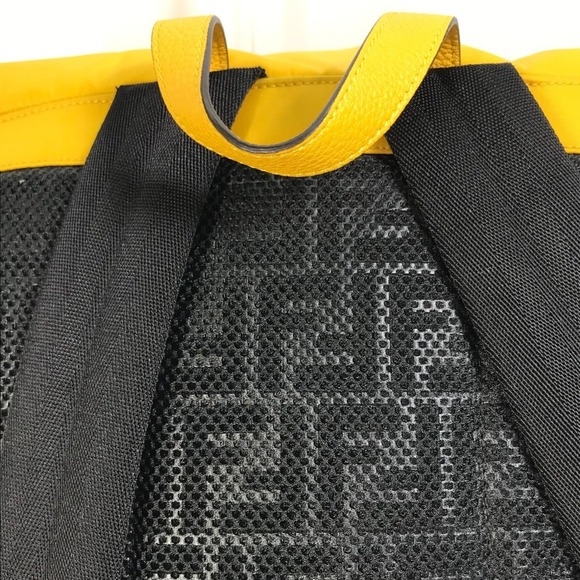 FENDI Yellow Leather Backpack - Picture 9 of 15